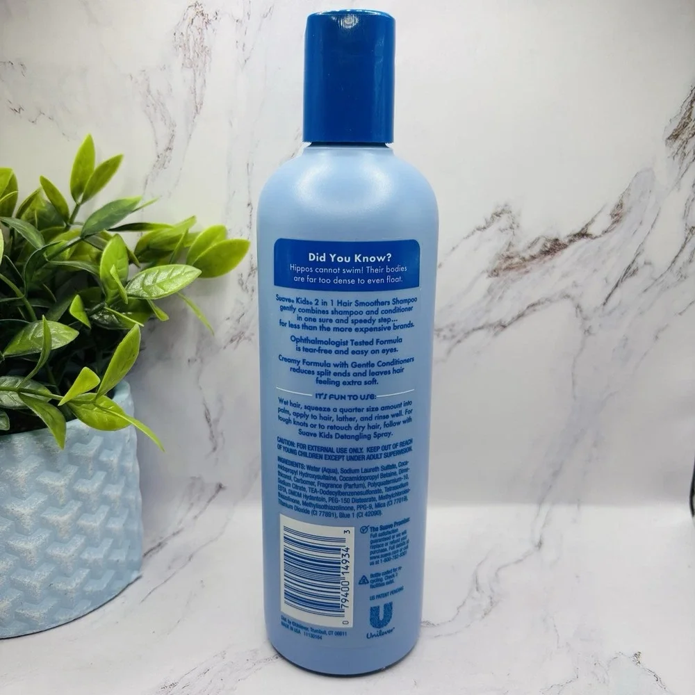Suave For Kids 2-in-1 Shampoo Smoothers  Blueberry Thrills Detangling 18.1 fl.oz